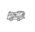 Camion de remorquage avec voiture